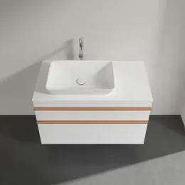 Villeroy & Boch Venticello Тумба под раковину, 2 выдвижных ящика, 957 x 606 x 502 mm, Glossy White / Glossy White A94205DH