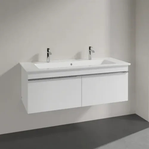 Villeroy & Boch Venticello Тумба под раковину, 2 выдвижных ящика, 1153 x 420 x 502 mm, Glossy White / Glossy White A93801DH