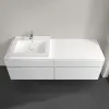 Villeroy & Boch Legato Тумба под раковину, 4 выдвижных ящика, 1600 x 550 x 500 mm, Glossy White / Glossy White B68900DH