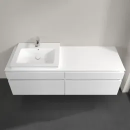 Villeroy & Boch Legato Тумба под раковину, 4 выдвижных ящика, 1600 x 550 x 500 mm, Glossy White / Glossy White B68900DH