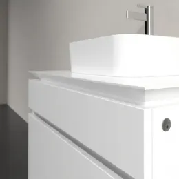 Villeroy & Boch Legato Тумба под раковину, с подсветкой, 2 выдвижных ящика, 800 x 550 x 500 mm, Glossy White / Glossy White B734L0DH