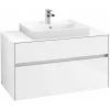 Villeroy & Boch Collaro Тумба под раковину, с подсветкой, 2 выдвижных ящика, 1000 x 548 x 500 mm, Glossy White / Glossy White C019B0DH