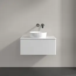 Villeroy & Boch Antao Тумба под раковину, с подсветкой, 1 выдвижной ящик, 800 x 360 x 500 mm, лицевая поверхность без текстурированной отделки, Glossy White Lacquer / Glossy White Lacquer L30010GF