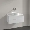 Villeroy & Boch Antao Тумба под раковину, 2 выдвижных ящика, 800 x 360 x 500 mm, лицевая поверхность без текстурированной отделки, Glossy White Lacquer / Glossy White Lacquer K19010GF