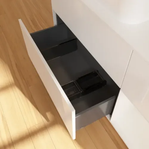Villeroy & Boch Finion Тумба под раковину, с подсветкой, 3 выдвижных ящика, 1200 x 603 x 501 mm, Glossy White Lacquer / Glossy White Lacquer G691GFGF