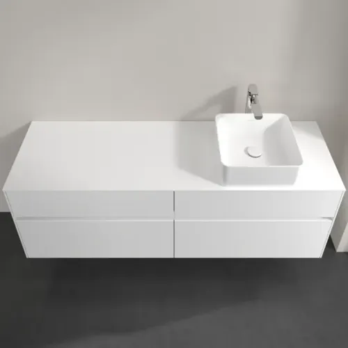 Villeroy & Boch Collaro Тумба под раковину, с подсветкой, 4 выдвижных ящика, 1600 x 548 x 500 mm, Glossy White / Glossy White C051B0DH