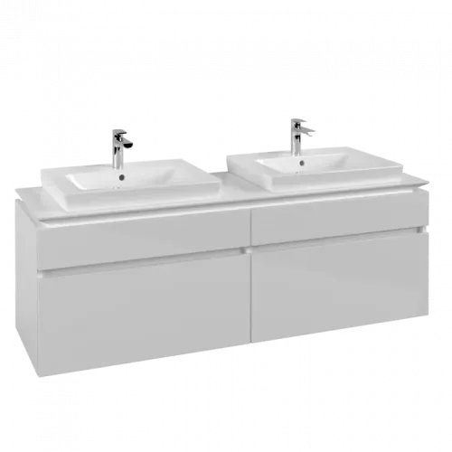Villeroy & Boch Legato Тумба под раковину, 4 выдвижных ящика, 1600 x 550 x 500 mm, Glossy White / Glossy White B69300DH