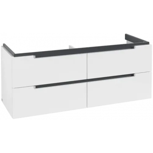 Villeroy & Boch Subway 2.0 Тумба под раковину, 4 выдвижных ящика, 1287 x 520 x 449 mm, Glossy White A69900DH