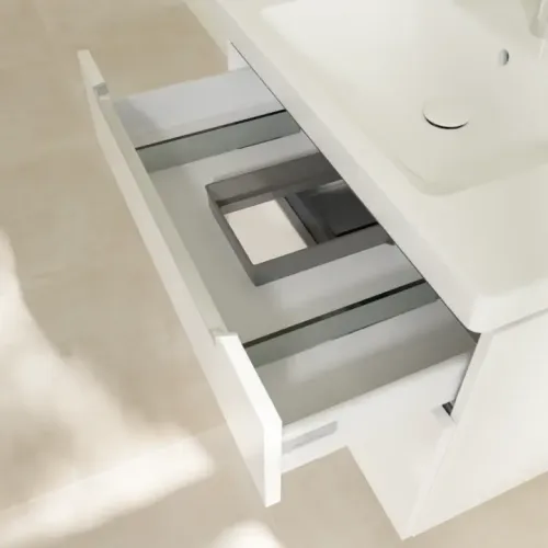 Villeroy & Boch Subway 2.0 Тумба под раковину, 2 выдвижных ящика, 787 x 590 x 449 mm, Glossy White A91400DH