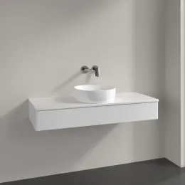 Villeroy & Boch Antao Тумба под раковину, 1 выдвижной ящик, 1200 x 190 x 500 mm, лицевая поверхность без текстурированной отделки, Glossy White Lacquer / Glossy White Lacquer K10010GF