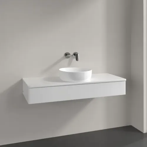 Villeroy & Boch Antao Тумба под раковину, 1 выдвижной ящик, 1200 x 190 x 500 mm, лицевая поверхность без текстурированной отделки, Glossy White Lacquer / Glossy White Lacquer K10010GF