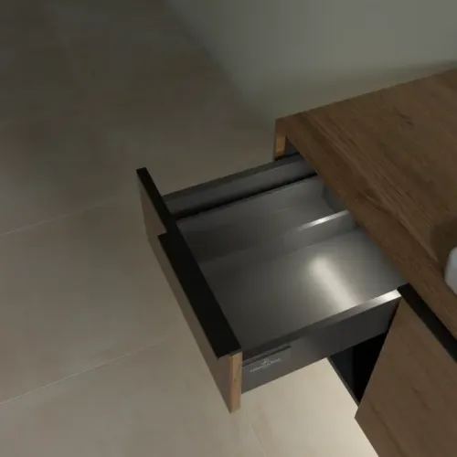 Villeroy & Boch Subway 3.0 Тумба под раковину, с подсветкой, 2 выдвижных ящика, 1001 x 423 x 516 mm, Oak Kansas / Oak Kansas C571L1RH