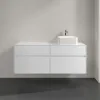 Villeroy & Boch Collaro Тумба под раковину, с подсветкой, 4 выдвижных ящика, 1400 x 548 x 500 mm, Glossy White / Glossy White C047B0DH