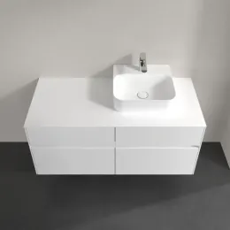 Villeroy & Boch Collaro Тумба под раковину, с подсветкой, 4 выдвижных ящика, 1200 x 548 x 500 mm, Glossy White / Glossy White C099B0DH