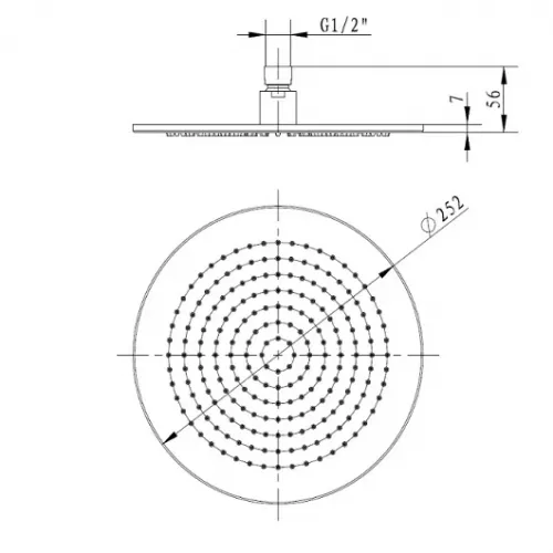 Верхний душ Villeroy & Boch TVC000001000K5 черный матовый TVC000001000K5