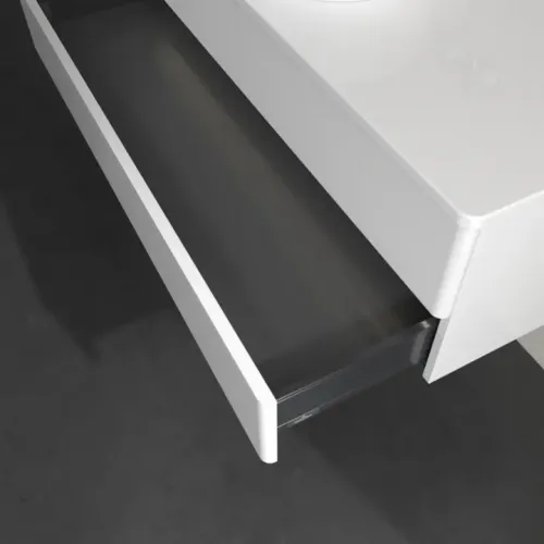 Villeroy & Boch Antao Тумба под раковину, с подсветкой, 2 выдвижных ящика, 1200 x 360 x 500 mm, лицевая поверхность без текстурированной отделки, Glossy White Lacquer / Glossy White Lacquer L21010GF
