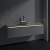 Villeroy & Boch Legato Тумба под раковину, с подсветкой, 3 выдвижных ящика, 1400 x 380 x 500 mm, Soft Grey / Soft Grey B585L0VK
