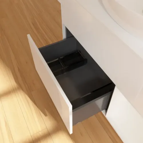 Villeroy & Boch Finion Тумба под раковину, с подсветкой, 2 выдвижных ящика, 1000 x 603 x 501 mm, Glossy White Lacquer / Glossy White Lacquer G901GFGF