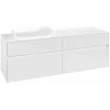 Villeroy & Boch Collaro Тумба под раковину, с подсветкой, 4 выдвижных ящика, 1600 x 548 x 500 mm, Glossy White / Glossy White C121B0DH