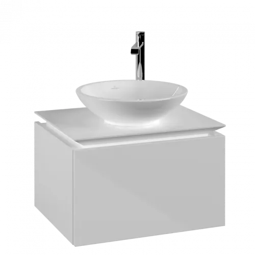 Villeroy & Boch Legato Тумба под раковину, 1 выдвижной ящик, 600 x 380 x 500 mm, Glossy White / Glossy White B56700DH