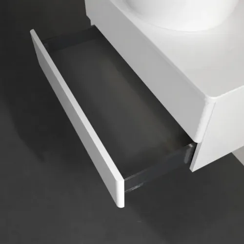 Villeroy & Boch Antao Тумба под раковину, с подсветкой, 2 выдвижных ящика, 800 x 360 x 500 mm, лицевая поверхность без текстурированной отделки, Glossy White Lacquer / Glossy White Lacquer L19010GF