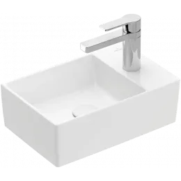 Villeroy & Boch Memento 2.0 Раковина компактная, 400 x 260 x 111 mm, Альпийский белый CeramicPlus, без перелива, шлифованный 43234GR1