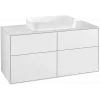 Villeroy & Boch Finion Тумба под раковину, 4 выдвижных ящика, 1200 x 603 x 501 mm, Glossy White Lacquer F26100GF