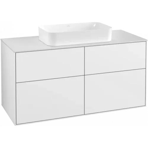 Villeroy & Boch Finion Тумба под раковину, 4 выдвижных ящика, 1200 x 603 x 501 mm, Glossy White Lacquer F26100GF