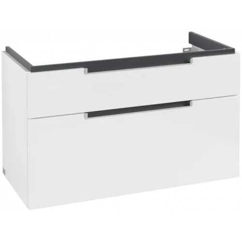Villeroy & Boch Subway 2.0 Тумба под раковину, 2 выдвижных ящика, 987 x 590 x 449 mm, Glossy White A91500DH