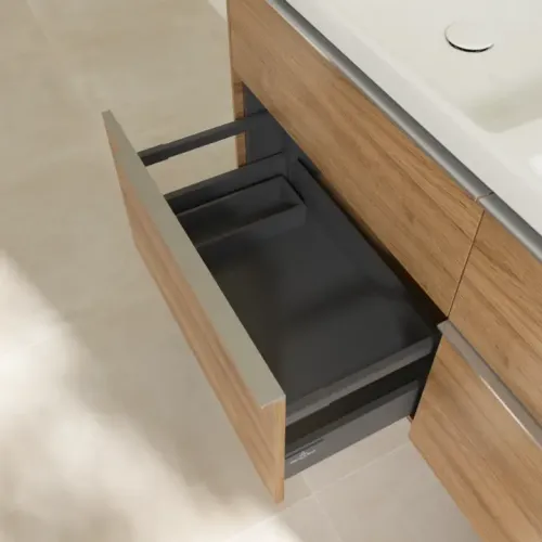 Villeroy & Boch Subway 3.0 Тумба под раковину, с подсветкой, 4 выдвижных ящика, 1272 x 576 x 478 mm, Oak Kansas C568L0RH