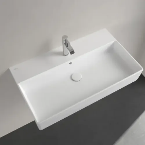 Villeroy & Boch Memento 2.0 Pаковина, 800 x 470 x 140 mm, Альпийский белый, с переливом, шлифованный 4A228G01