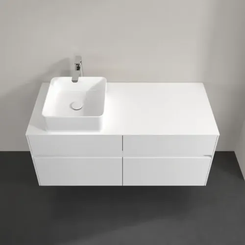 Villeroy & Boch Collaro Тумба под раковину, с подсветкой, 4 выдвижных ящика, 1200 x 548 x 500 mm, Glossy White / Glossy White C042B0DH