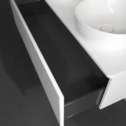 Villeroy & Boch Antao Тумба под раковину, 1 выдвижной ящик, 1200 x 360 x 500 mm, лицевая поверхность без текстурированной отделки, Glossy White Lacquer / Glossy White Lacquer K35010GF