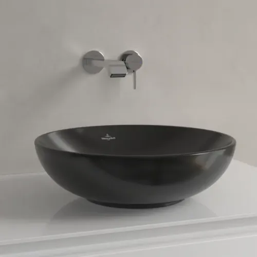 Villeroy & Boch Loop & Friends Раковина для установки на столешницу, 420 x 420 x 120 mm, Ebony CeramicPlus, без перелива 4A4601S5