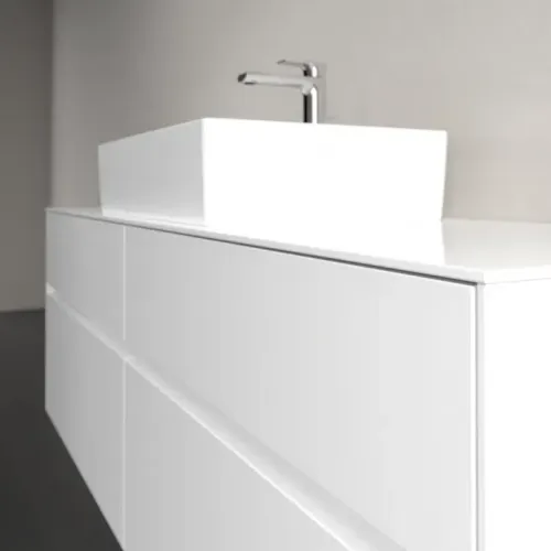 Villeroy & Boch Collaro Тумба под раковину, с подсветкой, 4 выдвижных ящика, 1600 x 548 x 500 mm, Glossy White / Glossy White C134B0DH