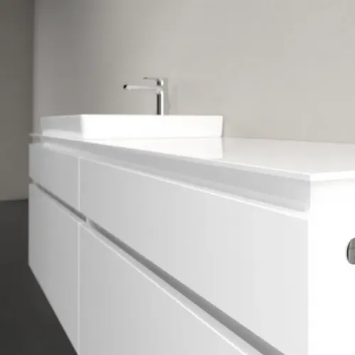 Villeroy & Boch Legato Тумба под раковину, с подсветкой, 4 выдвижных ящика, 1600 x 550 x 500 mm, Glossy White / Glossy White B689L0DH