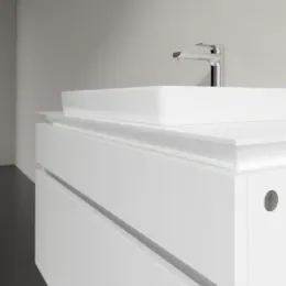 Villeroy & Boch Legato Тумба под раковину, 2 выдвижных ящика, 1000 x 550 x 500 mm, Glossy White / Glossy White B68100DH