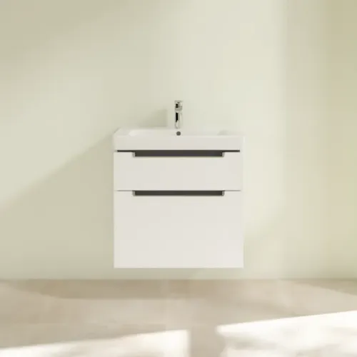 Villeroy & Boch Subway 2.0 Тумба под раковину, 2 выдвижных ящика, 637 x 590 x 454 mm, Glossy White A91010DH