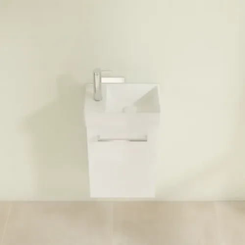 Villeroy & Boch Avento Тумба под раковину, 1 дверь, 340 x 514 x 234 mm, Стекло белое A87601B4