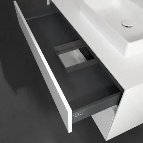 Villeroy & Boch Collaro Тумба под раковину, 2 выдвижных ящика, 1000 x 548 x 500 mm, Glossy White / Glossy White C01500DH