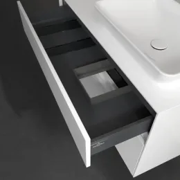 Villeroy & Boch Collaro Тумба под раковину, с подсветкой, 2 выдвижных ящика, 1000 x 548 x 500 mm, Glossy White / Glossy White C111B0DH