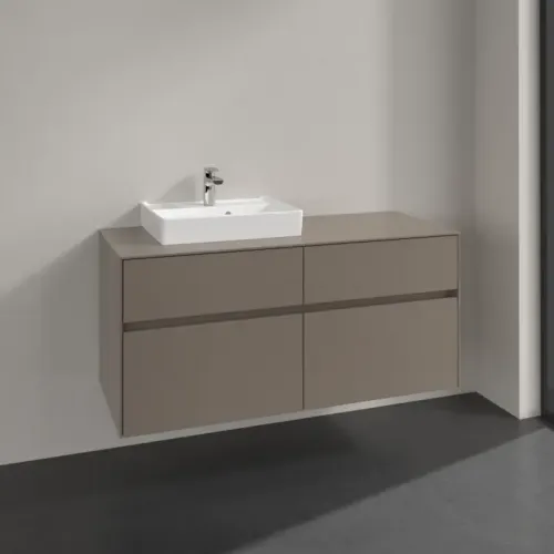 Villeroy & Boch Collaro Тумба под раковину, 4 выдвижных ящика, 1200 x 548 x 500 mm, Truffle Grey / Truffle Grey C07100VG