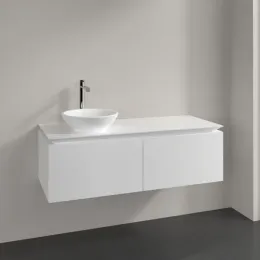 Villeroy & Boch Legato Тумба под раковину, 2 выдвижных ящика, 1200 x 380 x 500 mm, Glossy White / Glossy White B57900DH