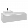 Villeroy & Boch Legato Тумба под раковину, с подсветкой, 2 выдвижных ящика, 1400 x 380 x 500 mm, Glossy White / Glossy White B613L0DH