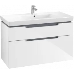 Villeroy & Boch Subway 2.0 Тумба под раковину, 2 выдвижных ящика, 987 x 590 x 449 mm, Glossy White A91510DH