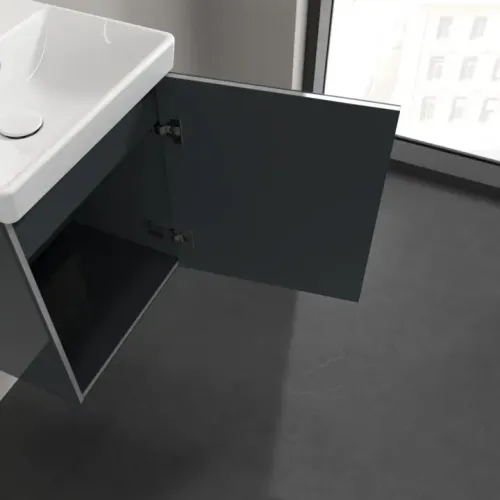 Villeroy & Boch Avento Тумба под раковину, 1 дверь, 430 x 514 x 384 mm, Стекло серое A88701B1