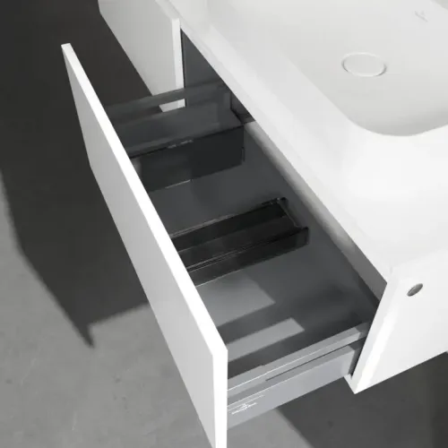 Villeroy & Boch Legato Тумба под раковину, 2 выдвижных ящика, 1600 x 380 x 500 mm, Glossy White / Glossy White B76700DH