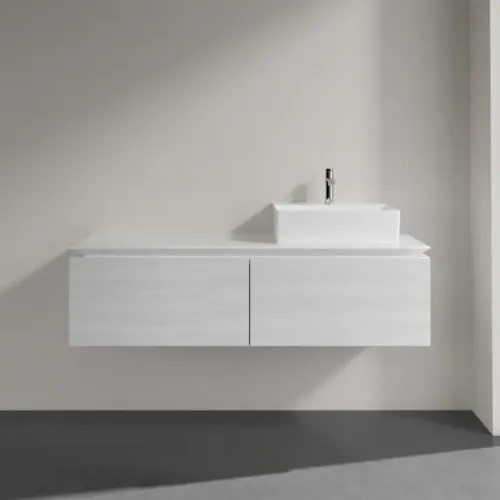Villeroy & Boch Legato Тумба под раковину, 2 выдвижных ящика, 1400 x 380 x 500 mm, White Wood / White Wood B61500E8