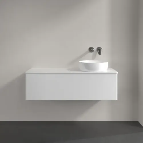 Villeroy & Boch Antao Тумба под раковину, 1 выдвижной ящик, 1200 x 360 x 500 mm, лицевая поверхность без текстурированной отделки, Glossy White Lacquer / Glossy White Lacquer K34010GF