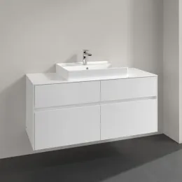 Villeroy & Boch Collaro Тумба под раковину, 4 выдвижных ящика, 1200 x 548 x 500 mm, Glossy White / Glossy White C08100DH